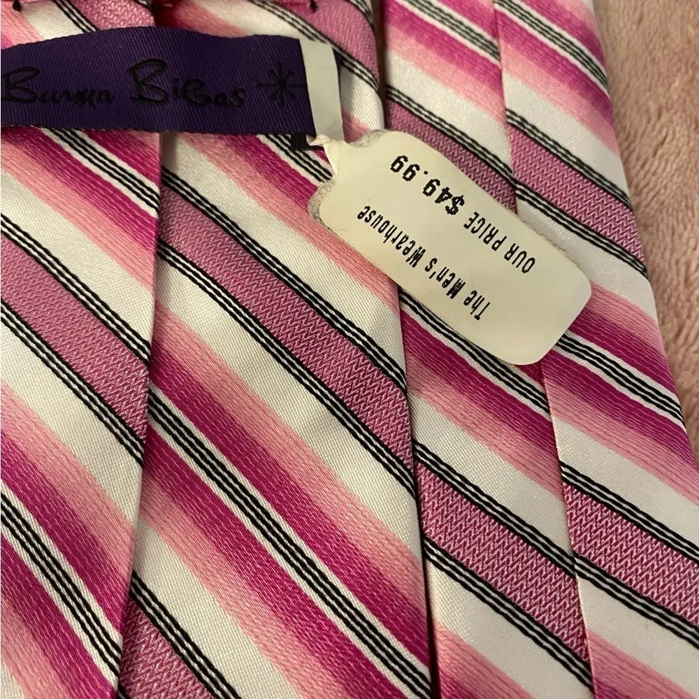 Classic Pink and Cream Striped Tie